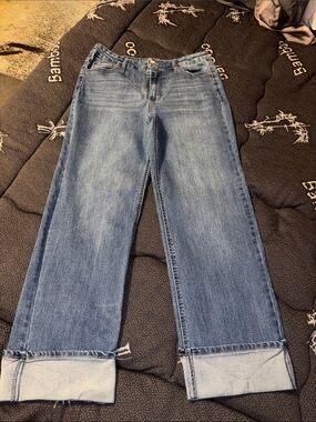 Oat New York wide leg cuffed jeans